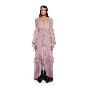 Current Mood You're The One Ruffle Duster LARGE like new